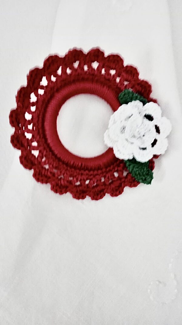 Portatovaglioli con rosellina (confezione da 12pz) - immagine 2